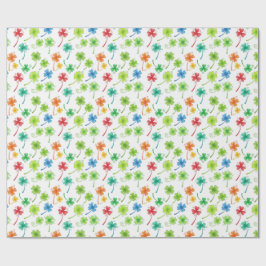 Papel De Presente padrão de trevo