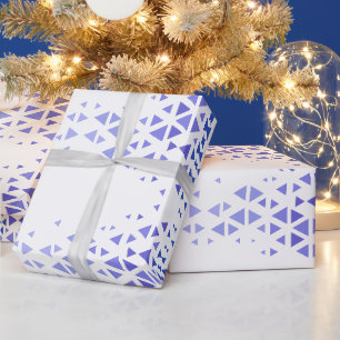 Papel De Presente Padrão de Triângulo Colorido Único & Citações