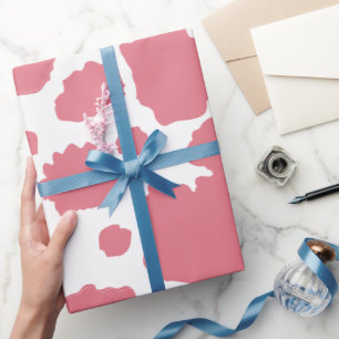 Papel De Presente Padrão de Vaca Ocidental Alterar para qualquer cor