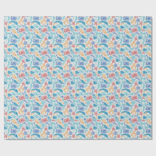 Papel De Presente Padrão de Vacinação Tropical - Víblias de Viagem d