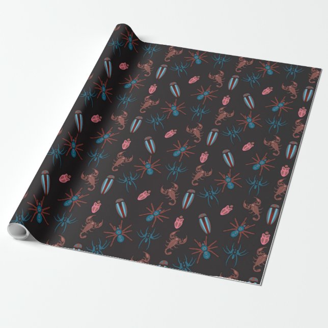 Papel De Presente Padrão de Verão (Desenrolado)