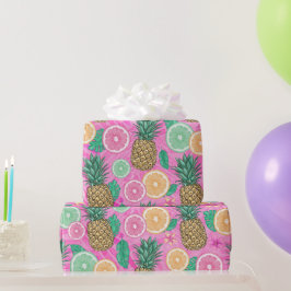 Papel De Presente Padrão de Verão de Praia