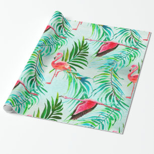 Papel De Presente Padrão de Verão tropical