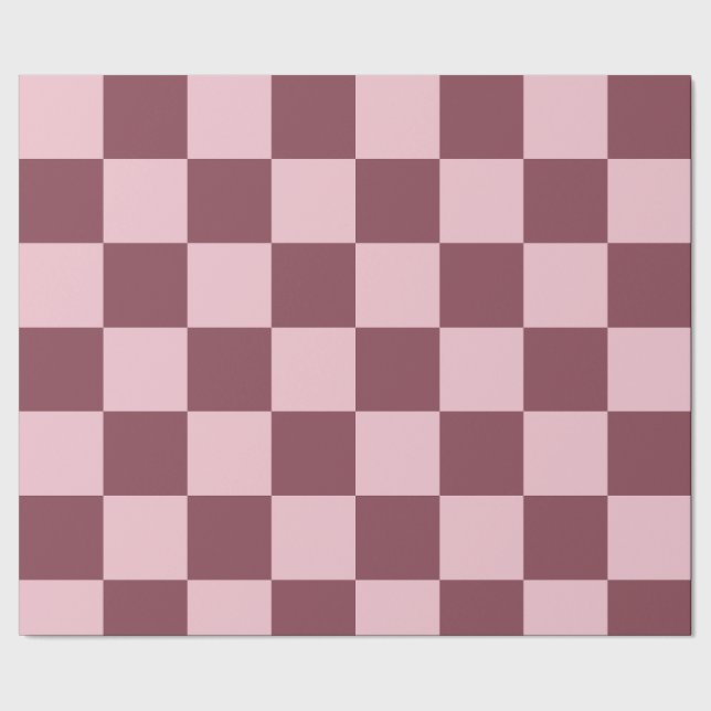 Papel De Presente Padrão de verificação de Rosa de poeira (Barra)