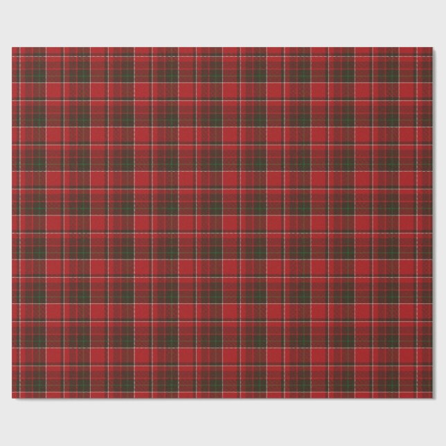 Papel De Presente Padrão de verificação de tartan vermelho (Aberto)