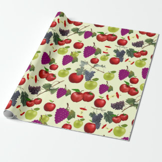 Papel De Presente Padrão de vibração de macacos e uvas exclusivas