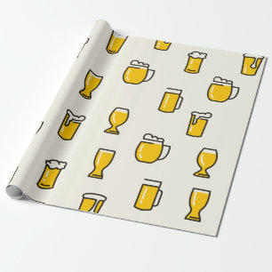 Papel De Presente Padrão de vidro da cerveja
