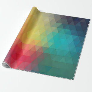 Papel De Presente Padrão de Vidro Neon Colorido