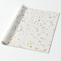 Padrão De Vintagem Verde Marrom-Branco Terrazzo Re
