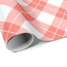 Padrão de Xadrez Diagonal Branco e Laranja Coral