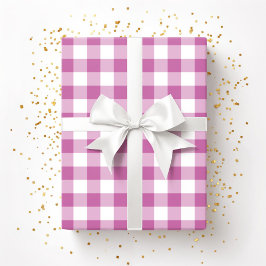 Papel De Presente Padrão de Xadrez rosa-claro