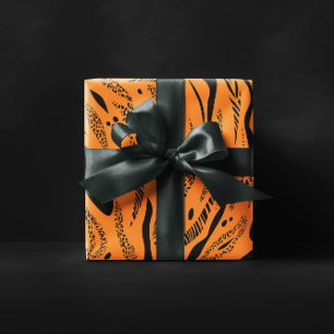 Papel De Presente Padrão de zebra amarela