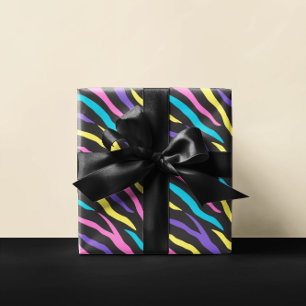 Papel De Presente Padrão de Zebra Colorido