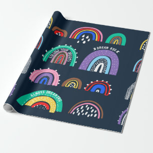 Papel De Presente Padrão decorativo sem costura com flor de morango