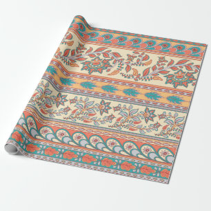 Papel De Presente Padrão decorativo sem costura de bordas com flor