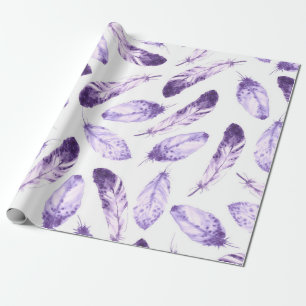 Papel De Presente Padrão decorativo sem soldadura com penas. Waterco