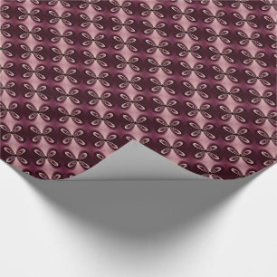 Papel De Presente Padrão Digital Burgundy Red Floral Petal