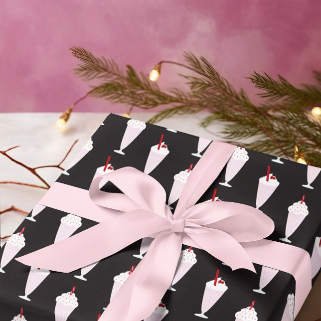 Papel De Presente Padrão Diner Milkshakes dos anos 50 (Criador carregado)