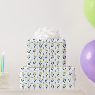 Papel De Presente Padrão do Azulejo Delft