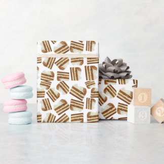 Papel De Presente Padrão do bolo de Cenoura