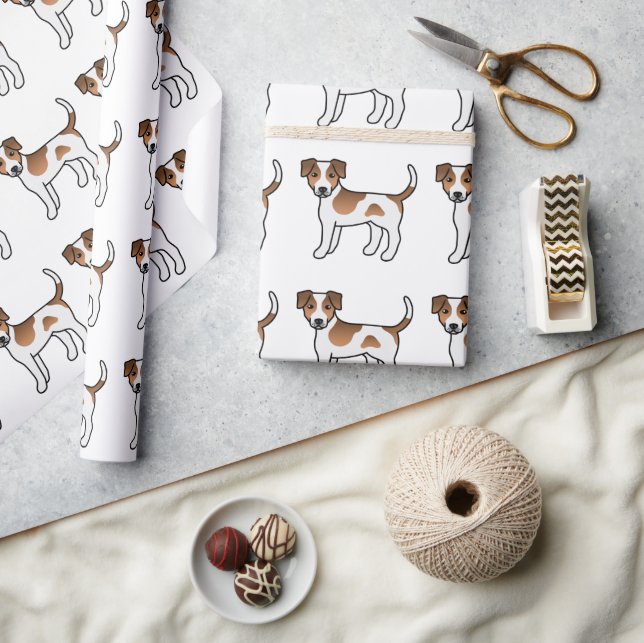 Papel De Presente Padrão do cão de fazenda dinamarquês-sueco marrom  (Artesanato)