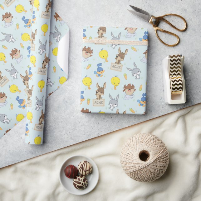Papel De Presente PADRÃO DO Chá de fraldas LOONEY TUNES™ (Artesanato)