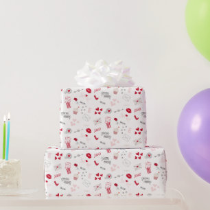 Papel De Presente Padrão do dia de os namorados