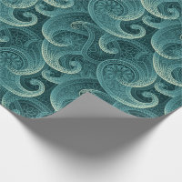 Padrão do Eterno Teal Paisley
