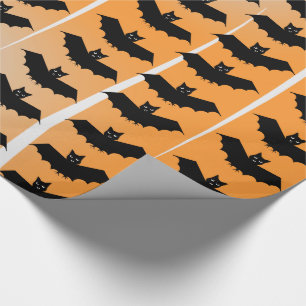 Papel De Presente Padrão do Halloween Bats