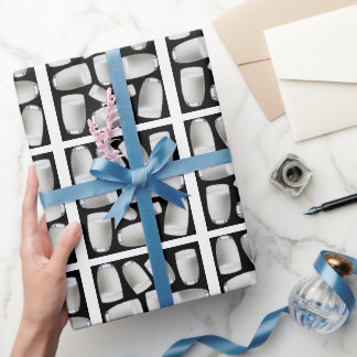 Papel De Presente Padrão do leite
