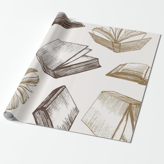 Papel De Presente Padrão do livro (Desenrolado)