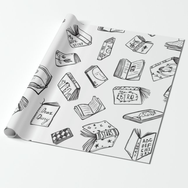 Papel De Presente Padrão do livro (Desenrolado)