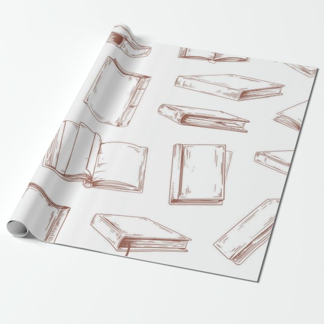 Papel De Presente Padrão do livro (Desenrolado)