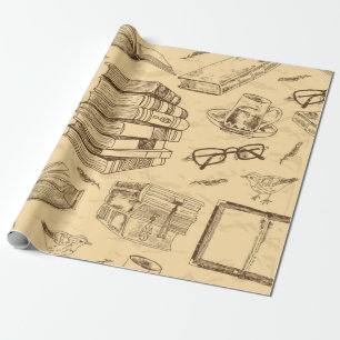 Papel De Presente Padrão do livro