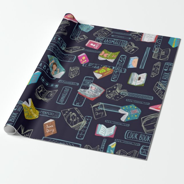 Papel De Presente Padrão do livro (Desenrolado)