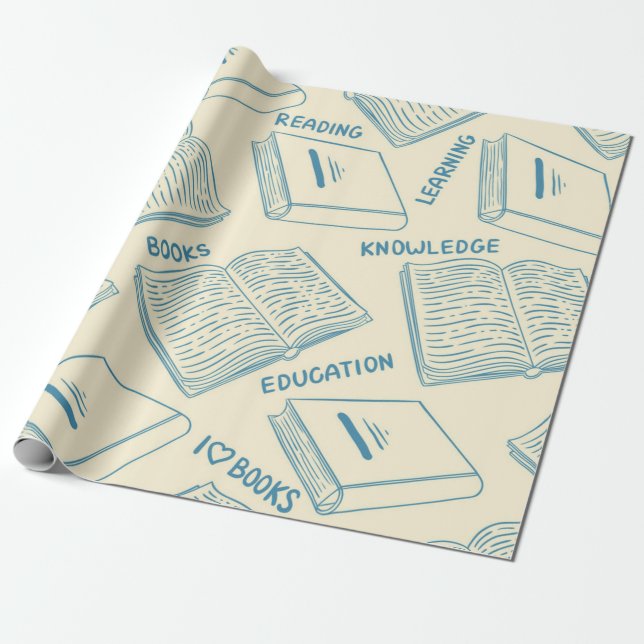 Papel De Presente Padrão do livro (Desenrolado)
