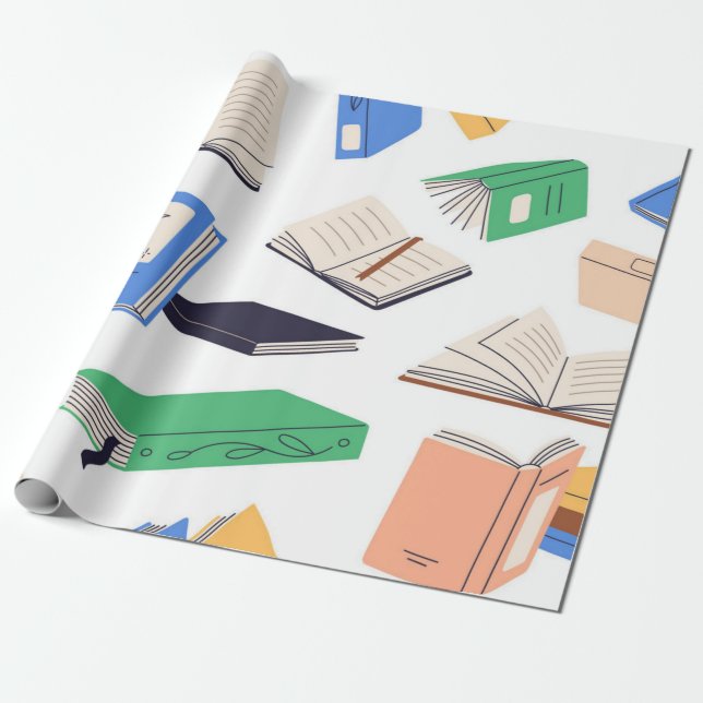 Papel De Presente Padrão do livro (Desenrolado)