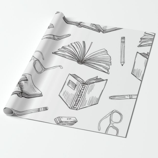 Papel De Presente Padrão do livro (Desenrolado)