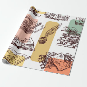 Papel De Presente Padrão do livro