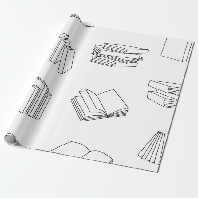 Papel De Presente Padrão do livro (Desenrolado)