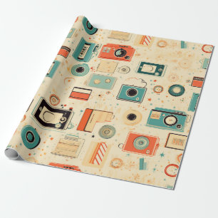 Papel De Presente Padrão do livro de páginas do Vintage