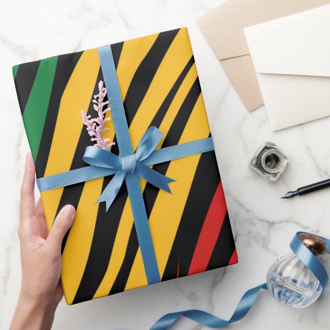Papel De Presente Padrão do Mês da História Negra  (Presentear)