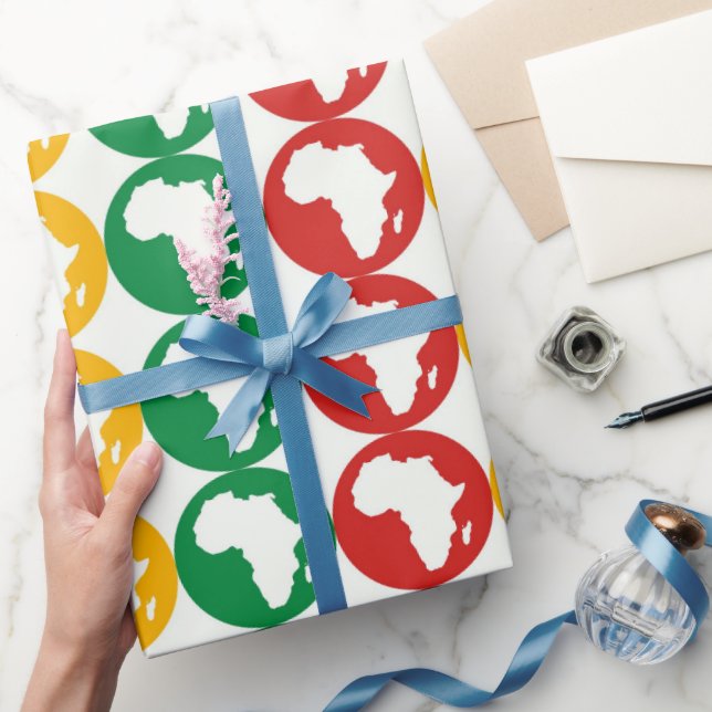 Papel De Presente Padrão do Mês da História Negra  (Presentear)