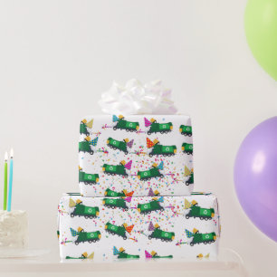 Papel De Presente Padrão do Partido do Caminhão de Lixo do recicla