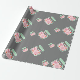 Papel De Presente padrão do pote de doces