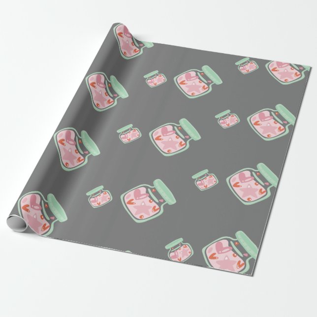 Papel De Presente padrão do pote de doces (Desenrolado)