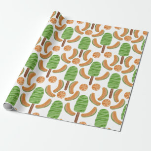 Papel De Presente padrão do sorvete Padrão do lombo pirulito 1