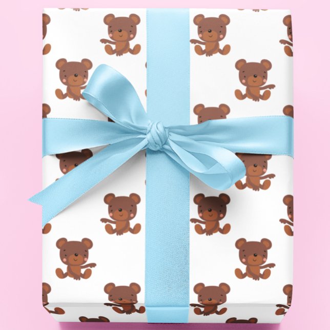 Papel De Presente Padrão do Urso de Teddy Bonito (Criador carregado)