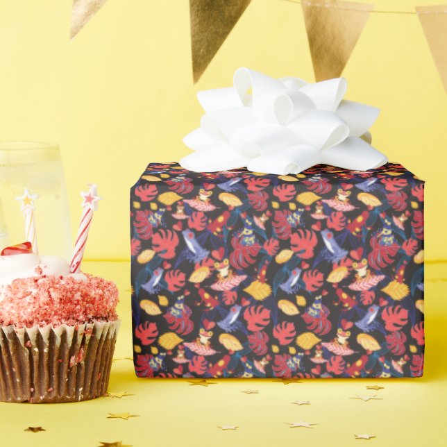 Papel De Presente Padrão Dos Sapos Dos Amantes (Festa de aniversário)