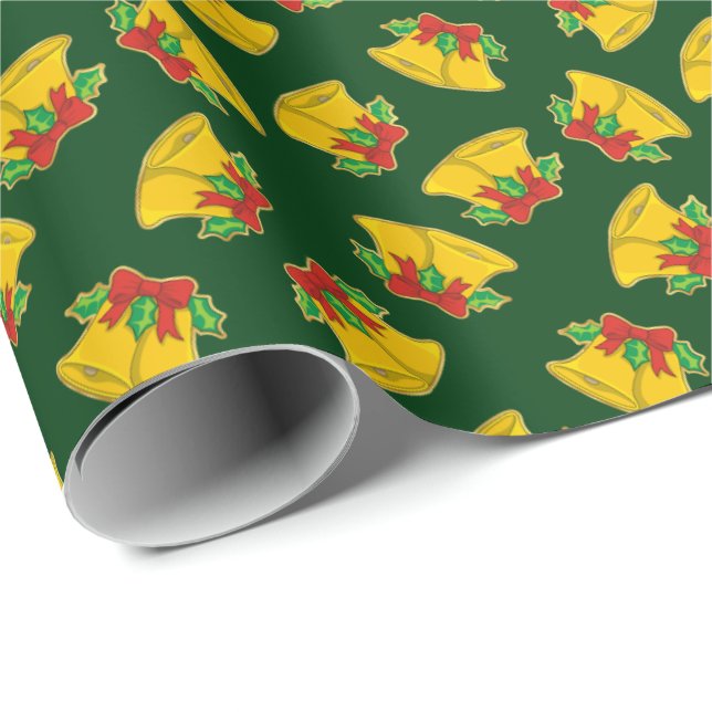 Papel De Presente Padrão dos Sinos de Natal (Ponta do rolo)